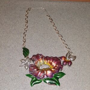 ☃️ Hibiscus Tropical Flower Necklace